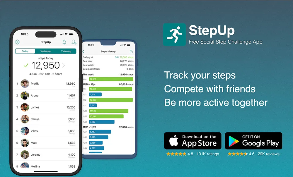 StepUp App Interface Example